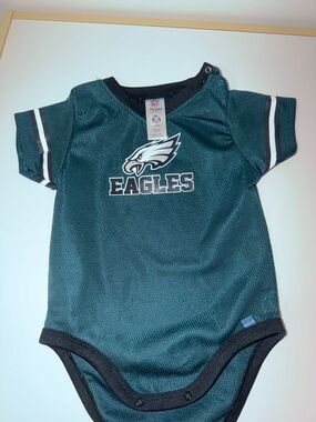 NFL Philadelphia Eagles Dark Green and Black Baby One-Piece Bodysuit